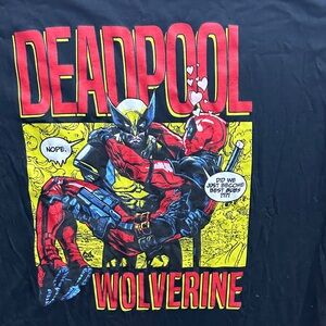 Marvel Deadpool Wolverine Black Tee